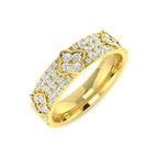 9ct Yellow Gold Round Diamond Ring 1