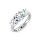 9ct White Gold Round Lab Grown Diamond Ring 1