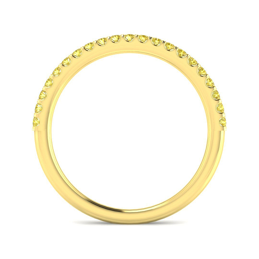 9ct Yellow Gold Round Yellow Diamond Ring 2