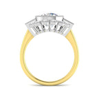 9ct Two Tone Baguette Cvd Old Cut and Lab Grown Diamond Ring 2