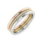 18ct 3 Tone Round Diamond Ring 1