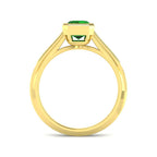 9ct Yellow Gold Baguette and Emerald Cut Emerald and Diamond Ring 2