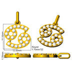 9ct Yellow Gold Round Lab Grown Diamond Pendant 2