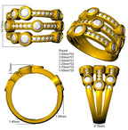 9ct Yellow Gold Round Lab Grown Diamond Ring 3