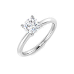 9ct White Gold Round Lab Grown Diamond Ring 1