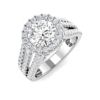Platinum Round Lab Grown Diamond Ring 1
