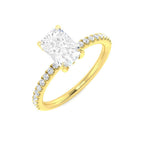 9ct Yellow Gold Radiant Lab Grown Diamond Ring 1