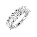 9ct White Gold Emerald Cut Lab Grown Diamond Ring 1