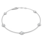 9ct White Gold Round Lab Grown Diamond Bracelet 1