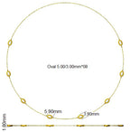9ct White Gold Oval Lab Grown Diamond Necklace 2