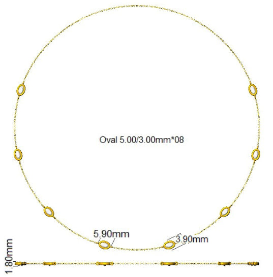 9ct White Gold Oval Lab Grown Diamond Necklace 2