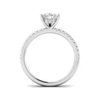 9ct White Gold Pear Lab Grown Diamond Ring 2