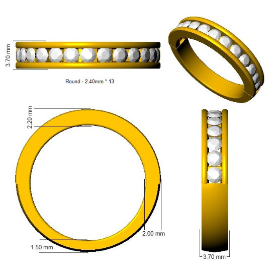Platinum Round Diamond Ring 2
