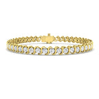 9ct Yellow Gold Round Lab Grown Diamond Bracelet 1