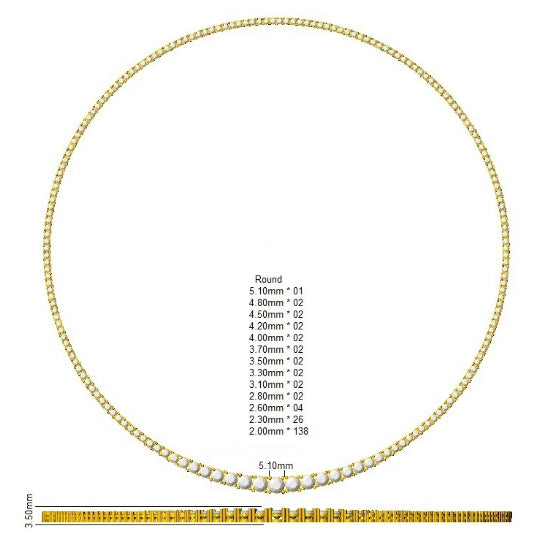 9ct White Gold Round Lab Grown Diamond Necklace 2