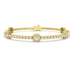 9ct Yellow Gold Round Lab Grown Diamond Bracelet 1