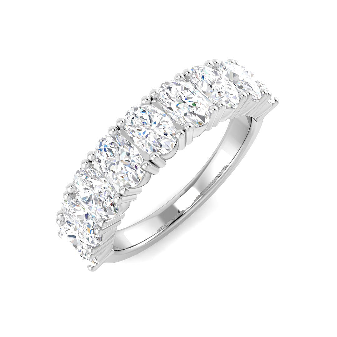 9ct White Gold Oval Lab Grown Diamond Ring 1
