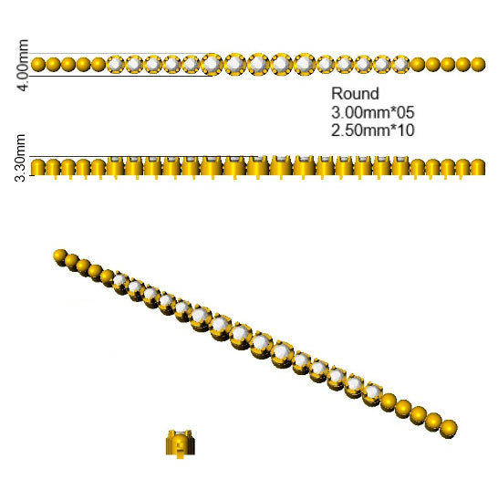 9ct Yellow Gold Round Lab Grown Diamond Bracelet 2