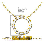9ct Yellow Gold Emerald Cut Lab Grown Diamond Necklace 2