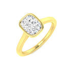 9ct Yellow Gold Cushion Lab Grown Diamond Ring 1