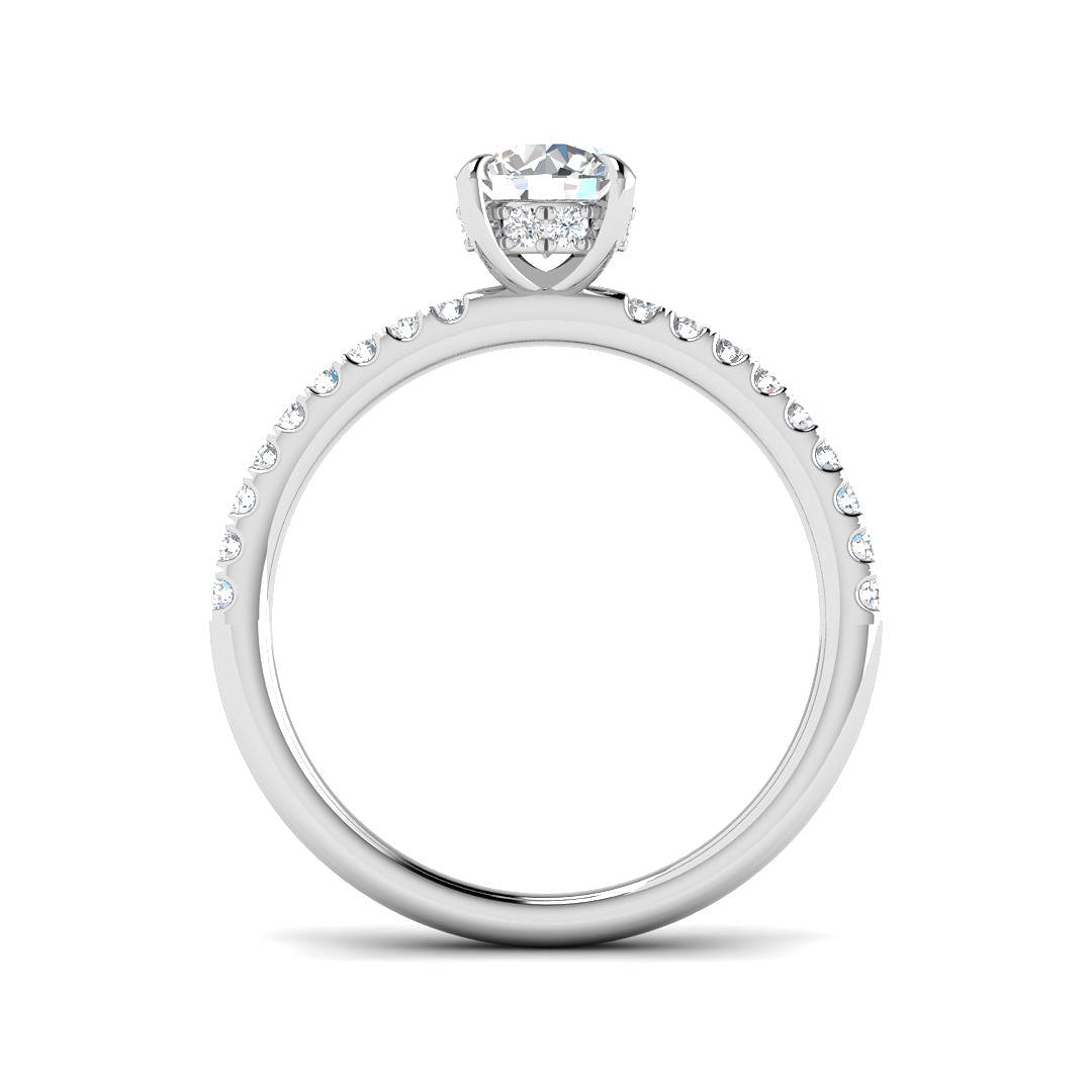 18ct White Gold Round Lab Grown Diamond Ring 2