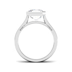 9ct White Gold Asscher Cut Lab Grown Diamond Ring 2