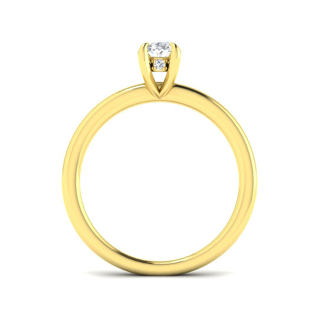 18ct Yellow Gold Oval Diamond Ring 2