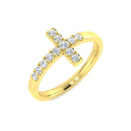 9ct Yellow Gold Round Lab Grown Diamond Ring 1