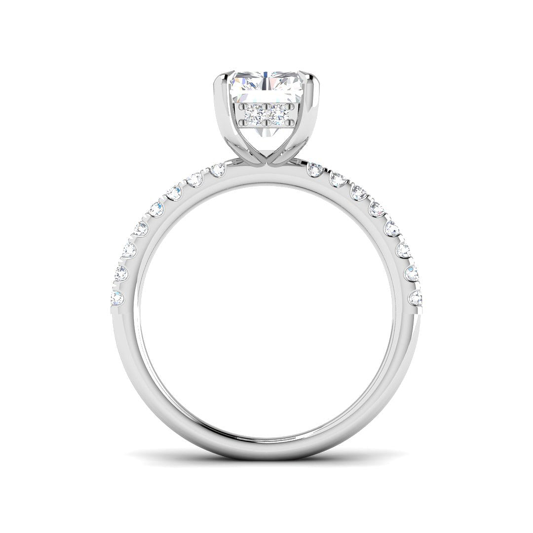 Platinum Emerald Cut Lab Grown Diamond Ring 5