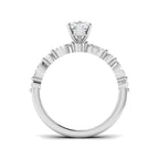 9ct White Gold Marquise Lab Grown Diamond Ring 2