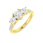 9ct Yellow Gold Round Lab Grown Diamond Ring 1