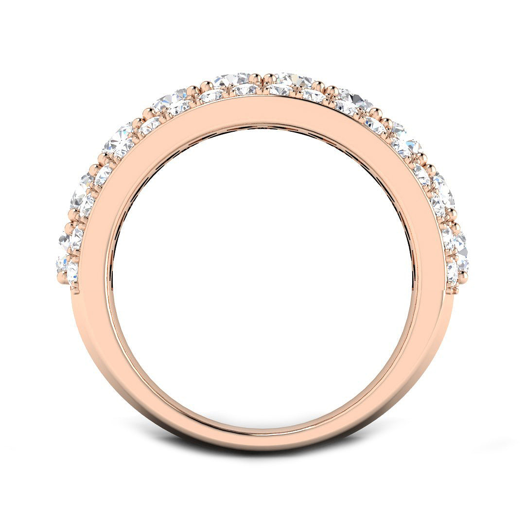 9ct Rose Gold Round Lab Grown Diamond Ring 2