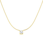 9ct Yellow Gold Round Lab Grown Diamond Necklace 1