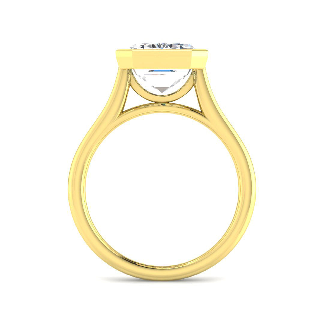 9ct Yellow Gold Radiant Lab Grown Diamond Ring 2