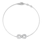 9ct White Gold Round Lab Grown Diamond Bracelet 1