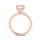 9ct Rose Gold Radiant Lab Pink Diamond Ring 2