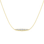 9ct Yellow Gold Round Lab Grown Diamond Necklace 1