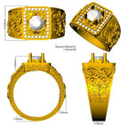 9ct Yellow Gold Round Lab Grown Diamond Ring 3