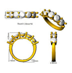 18ct Yellow Gold Round Lab Grown Diamond Ring 2