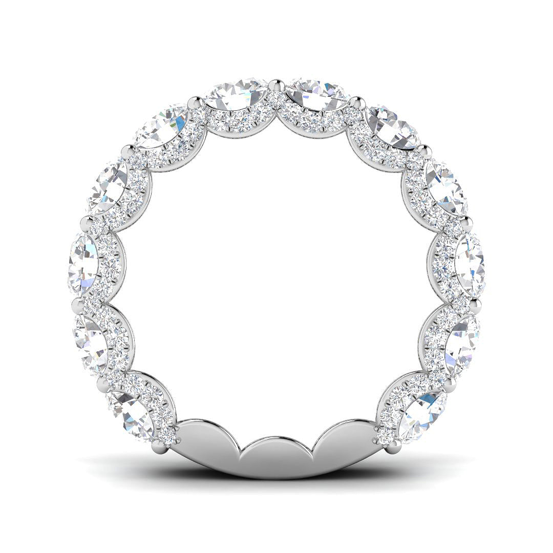 9ct White Gold Round Lab Grown Diamond Ring 2