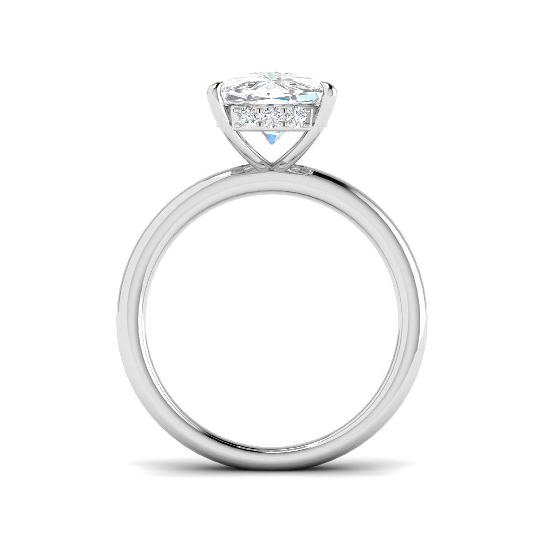 Platinum Cushion Lab Grown Diamond Ring 2
