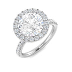 Platinum Round Lab Grown Diamond Ring 1