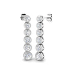 9ct White Gold Round Lab Grown Diamond Earrings 1