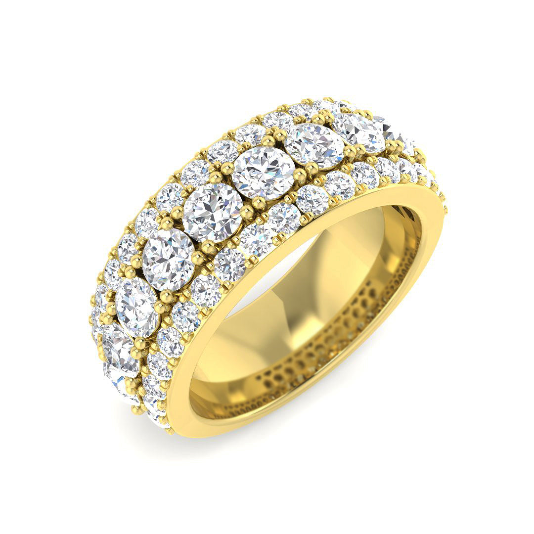 9ct Yellow Gold Round Lab Grown Diamond Ring 1