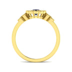 9ct Yellow Gold Oval Multi Sapphire and Diamond Ring 2