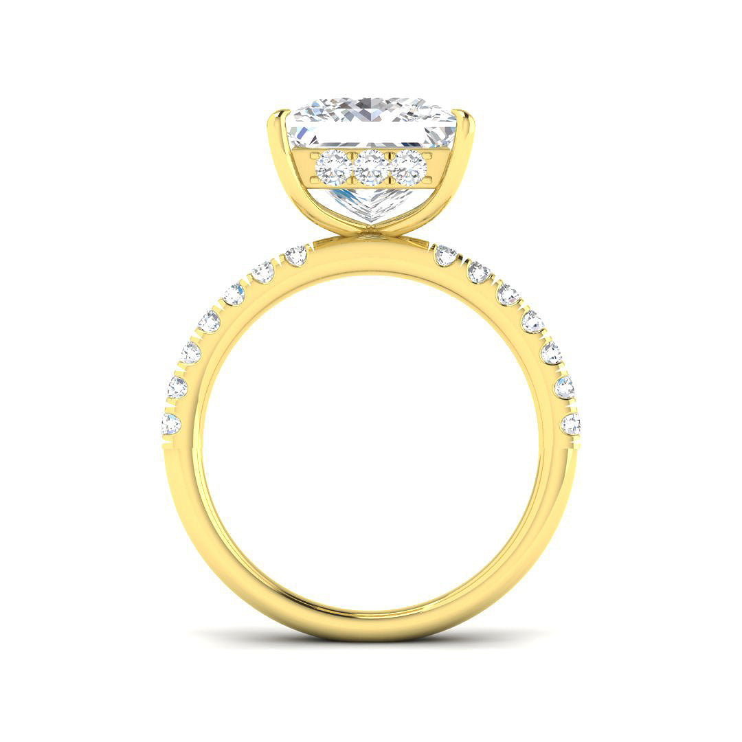 9ct Yellow Gold Princess Lab Grown Diamond Ring 2