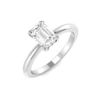 Platinum Emerald Cut Lab Grown Diamond Ring 1