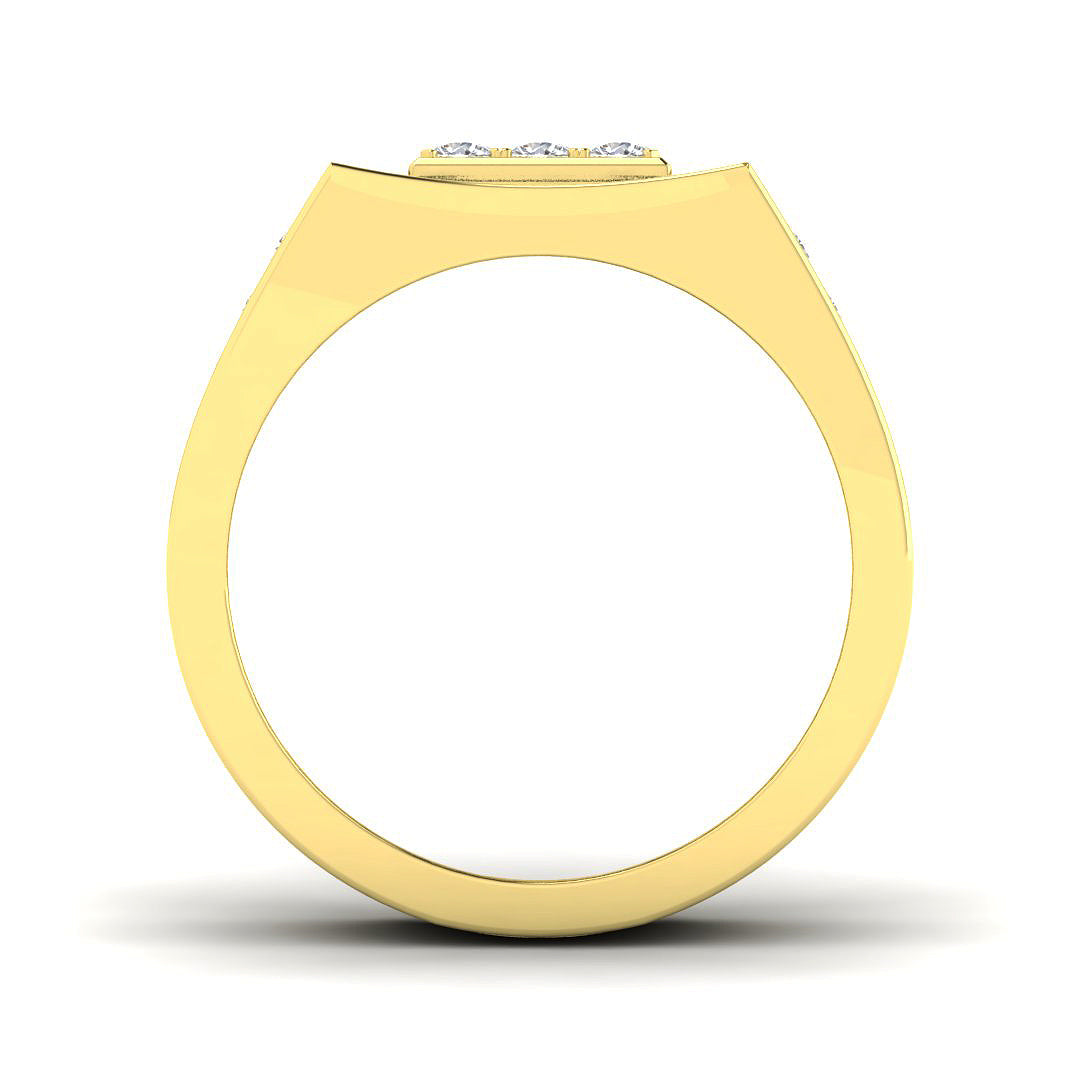 9ct Yellow Gold Round Lab Grown Diamond Ring 2