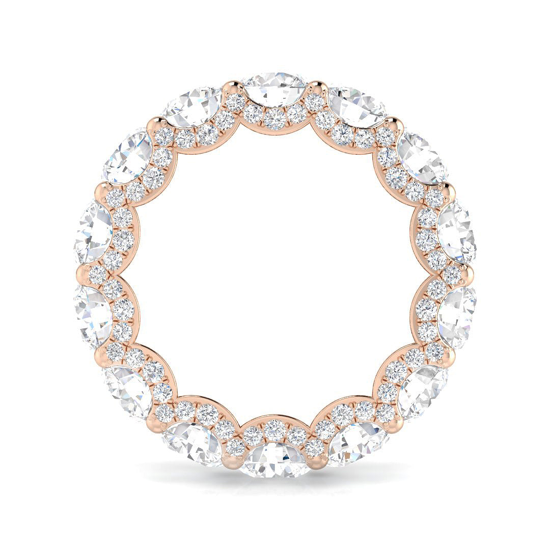 9ct Rose Gold Round Lab Grown Diamond Ring 2