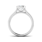 9ct White Gold Cushion Lab Grown Diamond Ring 2